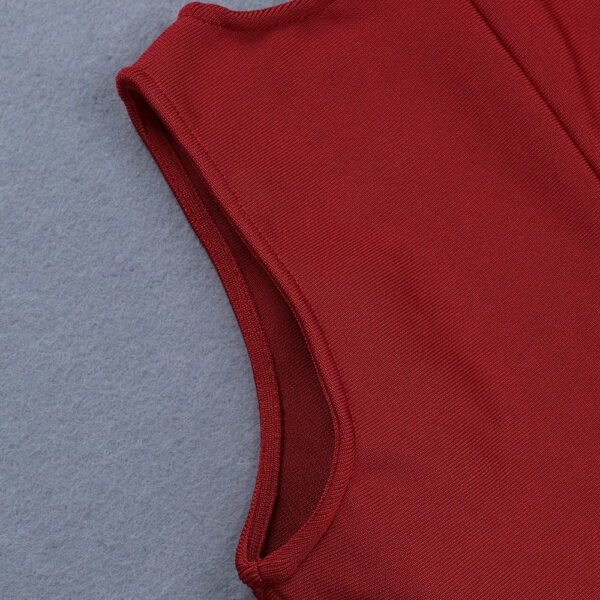 Lilly Red Tie Detail Bandage Dress - Image 7