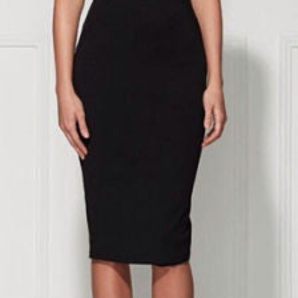 Isabelle Black Halter Neck Bandage Dress