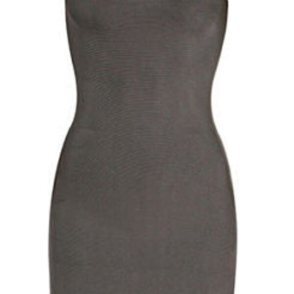 Jada Gray High Neck Bandage Dress