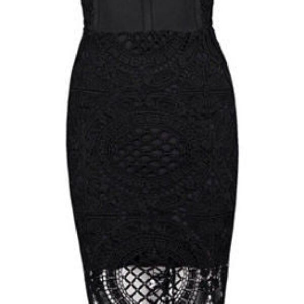 Liliana Black Lace Bandage Dress