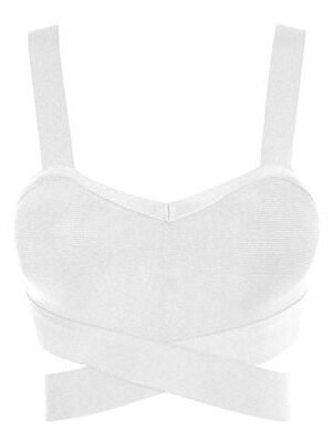 Lara White Crop Top