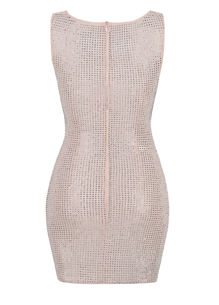 Arlet Embellished Square-Neck Cut-Out Mini Dress - BWCLOSET